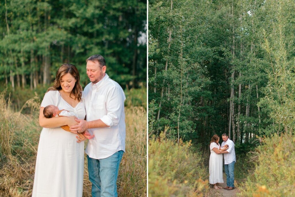 family with newborn in coeur dalene idaho